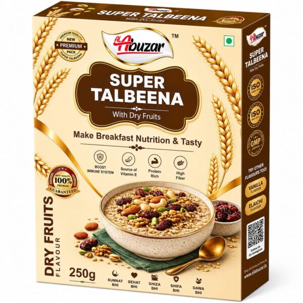 AL Abuzar Super Talbeena with Dry Fruits | Premium Breakfast Mix | Rich in Protein, Fiber & Vitamin E | 100% Natural | 250g